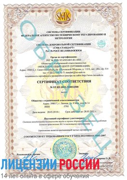 Образец сертификата соответствия Чапаевск Сертификат OHSAS 18001